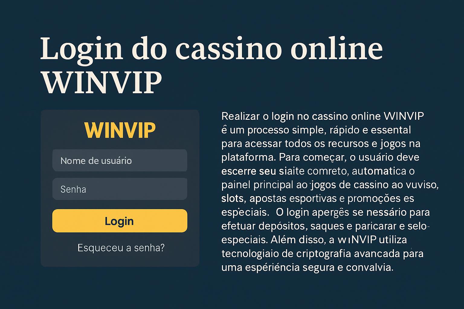 Login no Cassino WINVIP